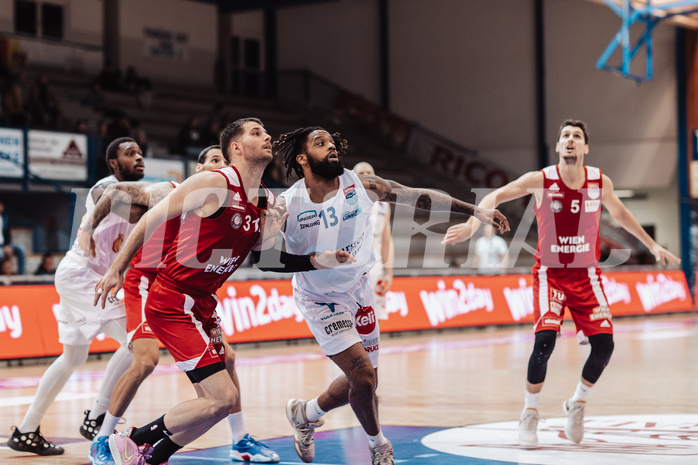 Basketball, Basketball Superliga 2023/24, Gunddurchgang 7. Runde, Oberwart Gunners, BC Vienna, Davor Konjevic (31), Kris Monroe (13), Bogic Vujosevic (5)