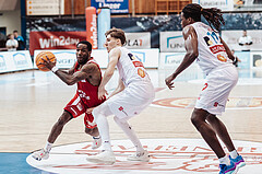 Basketball, Basketball Superliga 2023/24, Gunddurchgang 7. Runde, Oberwart Gunners, BC Vienna, Demarkus Stuckey Jr. (42), Florian Koeppel (8). James Graham (11)