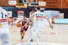 Basketball, Basketball Superliga 2023/24, Gunddurchgang 7. Runde, Oberwart Gunners, BC Vienna, Davor Konjevic (31), Jonathan Knessl (12)