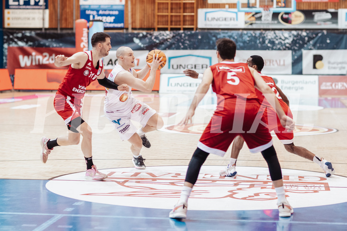 Basketball, Basketball Superliga 2023/24, Gunddurchgang 7. Runde, Oberwart Gunners, BC Vienna, Davor Konjevic (31), Sebastian Kaeferle (7)
