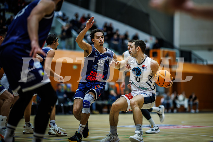Basketball, Win2Day Superliga 2023/24, Grunddurchgang 7.Runde, Vienna Timberwolves, BBC Nord Dragonz, Lukas Hahn (25), Jakob Szkutta (10)