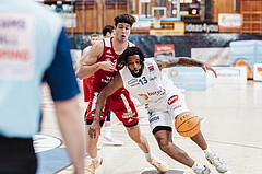Basketball, Basketball Superliga 2023/24, Gunddurchgang 7. Runde, Oberwart Gunners, BC Vienna, Darko Bajo (13), Kris Monroe (13)