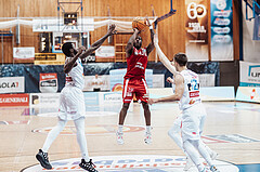 Basketball, Basketball Superliga 2023/24, Gunddurchgang 7. Runde, Oberwart Gunners, BC Vienna, Trevion Lamar (10), Demarkus Stuckey Jr. (42)