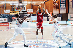 Basketball, Basketball Superliga 2023/24, Gunddurchgang 7. Runde, Oberwart Gunners, BC Vienna, Trevion Lamar (10), Demarkus Stuckey Jr. (42)