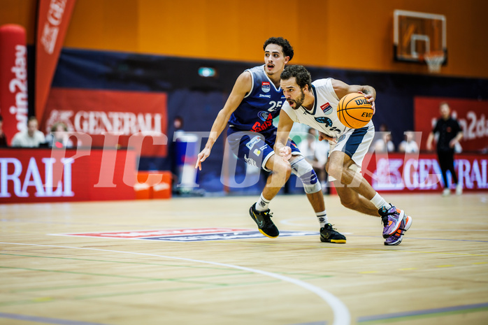 Basketball, Win2Day Superliga 2023/24, Grunddurchgang 7.Runde, Vienna Timberwolves, BBC Nord Dragonz, Oscar Schmit (36)