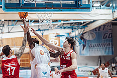 Basketball, Basketball Superliga 2023/24, Gunddurchgang 7. Runde, Oberwart Gunners, BC Vienna, Ivan Siriscevic (17), Trevion Lamar (10), Darko Bajo (13)