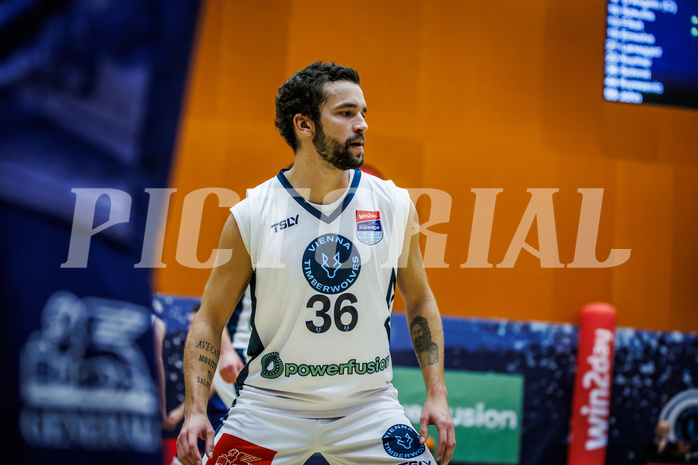Basketball, Win2Day Superliga 2023/24, Grunddurchgang 7.Runde, Vienna Timberwolves, BBC Nord Dragonz, Oscar Schmit (36)