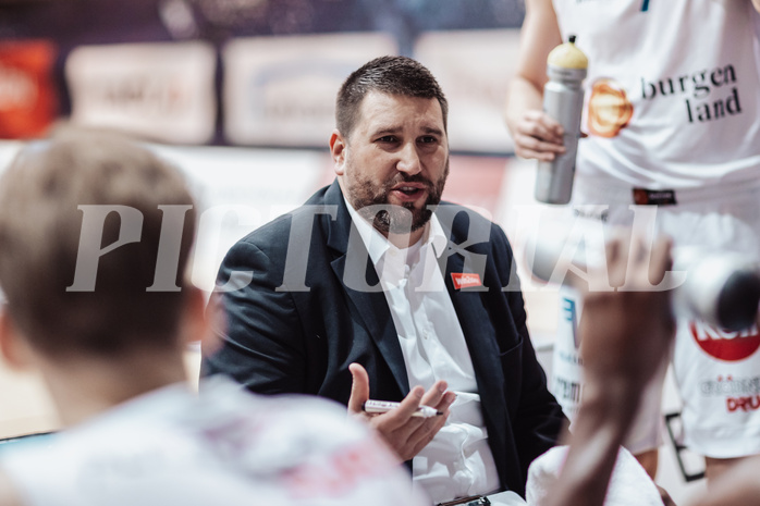 Basketball, Basketball Superliga 2023/24, Gunddurchgang 7. Runde, Oberwart Gunners, BC Vienna, Horst Leitner (Head Coach)