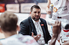 Basketball, Basketball Superliga 2023/24, Gunddurchgang 7. Runde, Oberwart Gunners, BC Vienna, Horst Leitner (Head Coach)