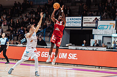 Basketball, Basketball Superliga 2023/24, Gunddurchgang 7. Runde, Oberwart Gunners, BC Vienna, Jonathan Knessl (12), Demarkus Stuckey Jr. (42)