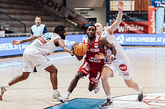 Basketball, Basketball Superliga 2023/24, Gunddurchgang 7. Runde, Oberwart Gunners, BC Vienna, Kris Monroe (13), Demarkus Stuckey Jr. (42), Sebastian Kaeferle (7)
