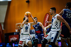 Basketball, Win2Day Superliga 2023/24, Grunddurchgang 7.Runde, Vienna Timberwolves, BBC Nord Dragonz, Oscar Schmit (36)