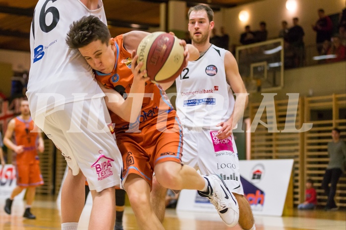 Basketball, 2.Bundesliga, Grunddurchgang 21.Runde, Mattersburg Rocks, Basket 2000 Vienna Warriors, Elijas Rabelhofer (16)