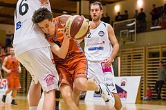 Basketball, 2.Bundesliga, Grunddurchgang 21.Runde, Mattersburg Rocks, Basket 2000 Vienna Warriors, Elijas Rabelhofer (16)