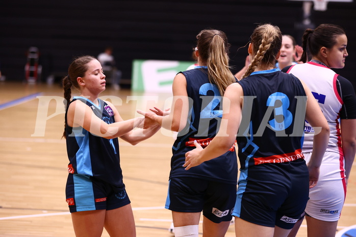 29.09.2024, Graz, Raiffeisen Sportpark, Basketball Damen Superliga 2024/25, Grunddurchgang, 1.Runde, UBSC-DBBC Graz - Vienna Timberwolves,  