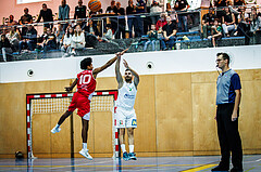 Basketball, Basketball Zweite Liga 2024/25, Grunddurchgang 1.Runde, Deutsch Wagram Alligators, Upper Austrian Ballers, Leandro Rubio-Frias (10), Petar Cosic (3)
