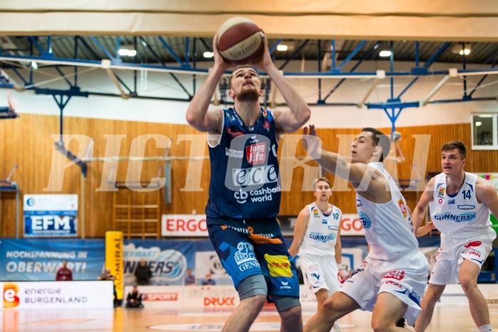 Basketball, ABL 2017/18, Grunddurchgang 15.Runde, Oberwart Gunners, Kapfenberg Bulls, Ian Moschik (10)