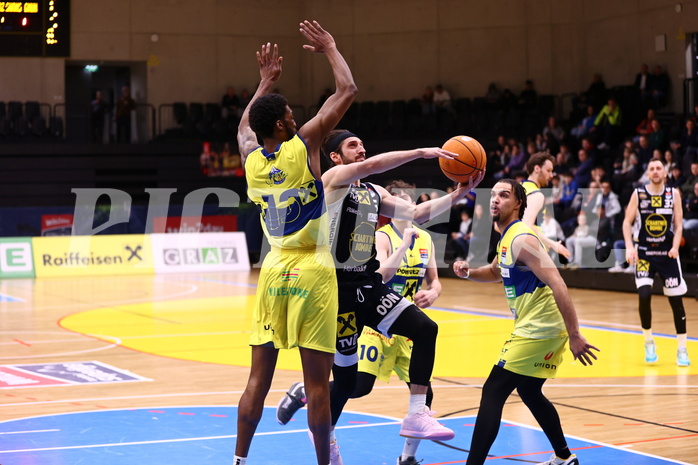 28.03.2025, Graz, Raiffeisen Sportpark Graz, Basketball Superliga 2024/25, 7. Platzierungsrunde, UBSC Graz - Gmunden Swans