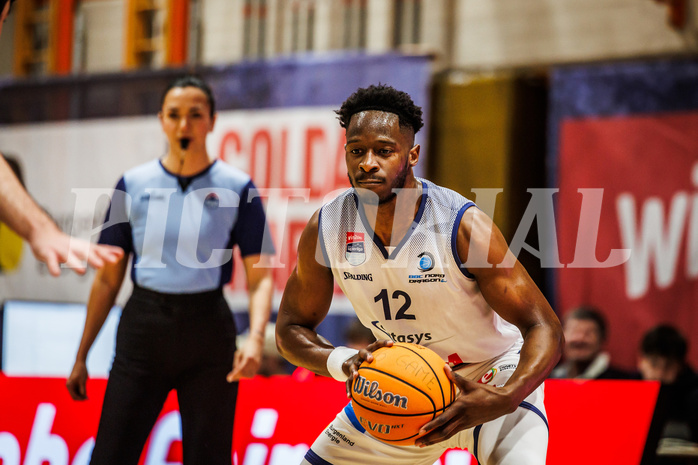 Basketball, win2day Basketball Superliga 2024/25, Qualifikationsrunde 7
, BBC Nord Dragonz, Fürstenfeld Panthers, Peter Turay (12)