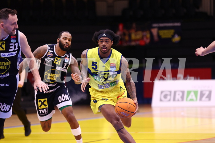 28.03.2025, Graz, Raiffeisen Sportpark Graz, Basketball Superliga 2024/25, 7. Platzierungsrunde, UBSC Graz - Gmunden Swans
