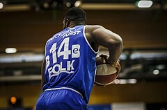 Basketball, ABL 2018/19, Grunddurchgang 34.Runde, Kapfenberg Bulls, Oberwart Gunners, Christopher Tawiah (14)