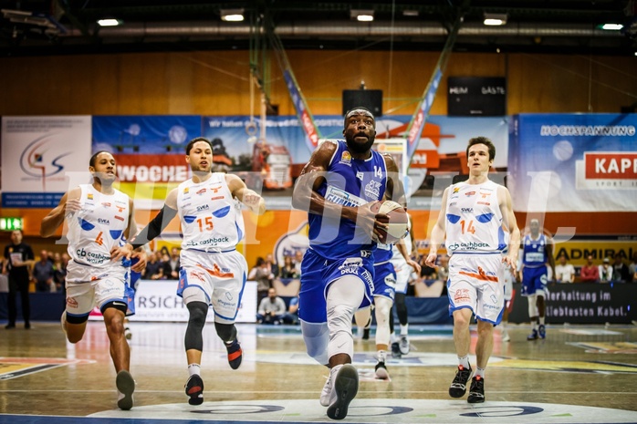 Basketball, ABL 2018/19, Grunddurchgang 34.Runde, Kapfenberg Bulls, Oberwart Gunners, Christopher Tawiah (14)