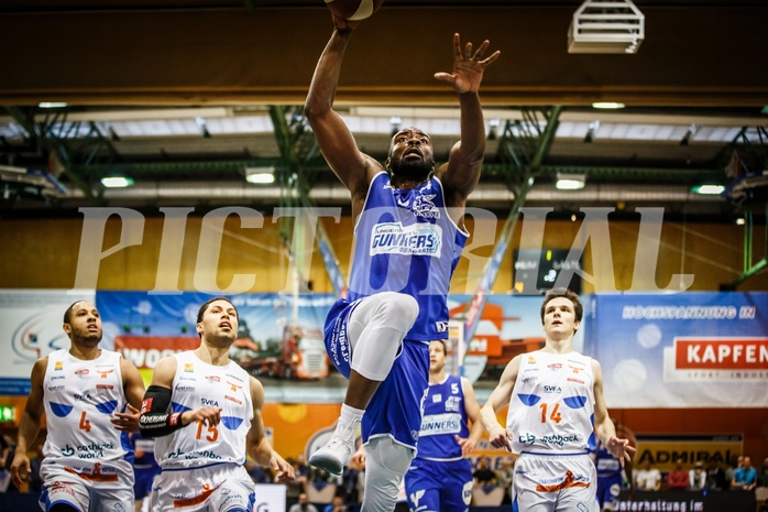 Basketball, ABL 2018/19, Grunddurchgang 34.Runde, Kapfenberg Bulls, Oberwart Gunners, Christopher Tawiah (14)