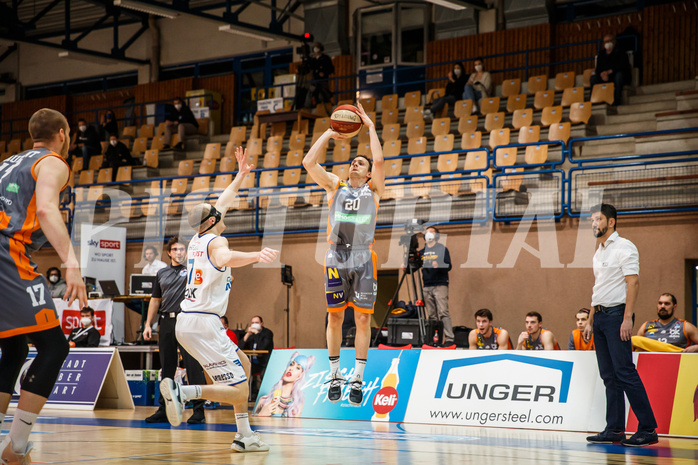 Basketball, bet-at-home Basketball Superliga 2020/21, Platzierungsrunde, 2. Runde, Oberwart Gunners, Klosterneuburg Dukes, Benedikt Danek (20)