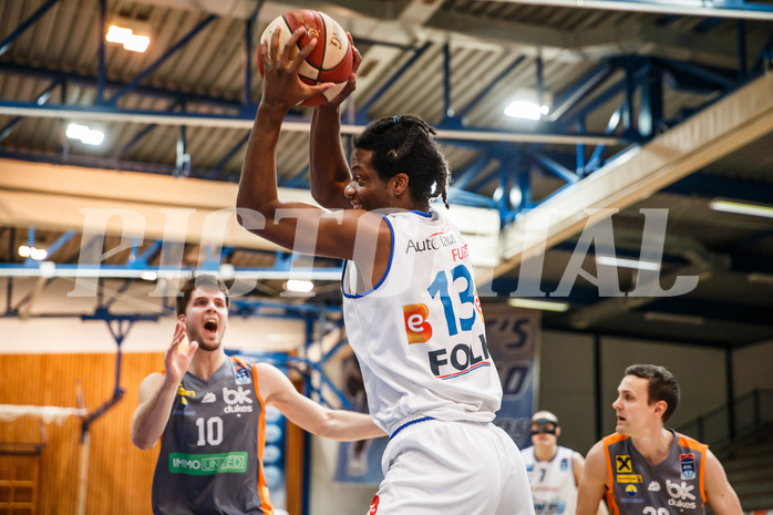 Basketball, bet-at-home Basketball Superliga 2020/21, Platzierungsrunde, 2. Runde, Oberwart Gunners, Klosterneuburg Dukes, Quincy Diggs (13)
