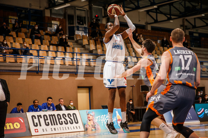Basketball, bet-at-home Basketball Superliga 2020/21, Platzierungsrunde, 2. Runde, Oberwart Gunners, Klosterneuburg Dukes, Nigel Pruitt (11)