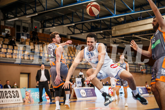 Basketball, bet-at-home Basketball Superliga 2020/21, Platzierungsrunde, 2. Runde, Oberwart Gunners, Klosterneuburg Dukes, Terrence Bieshaar (14)