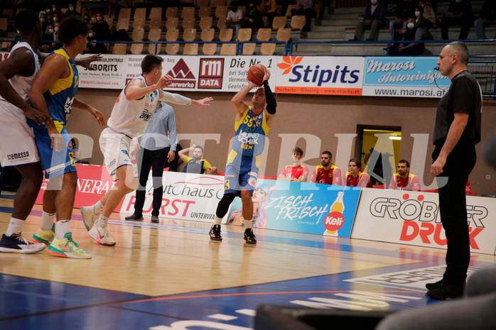 Basketball, bet-at-home Basketball Superliga 2021/22, Grunddurchgang Runde 6, Oberwart Gunners, SKN St. Pölten, #x55#