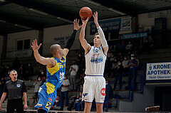 Basketball, bet-at-home Basketball Superliga 2021/22, Grunddurchgang Runde 6, Oberwart Gunners, SKN St. Pölten, Brock Gardner (10)