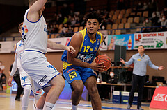 Basketball, bet-at-home Basketball Superliga 2021/22, Grunddurchgang Runde 6, Oberwart Gunners, SKN St. Pölten, Rashaan Guylain Mbemba (12)