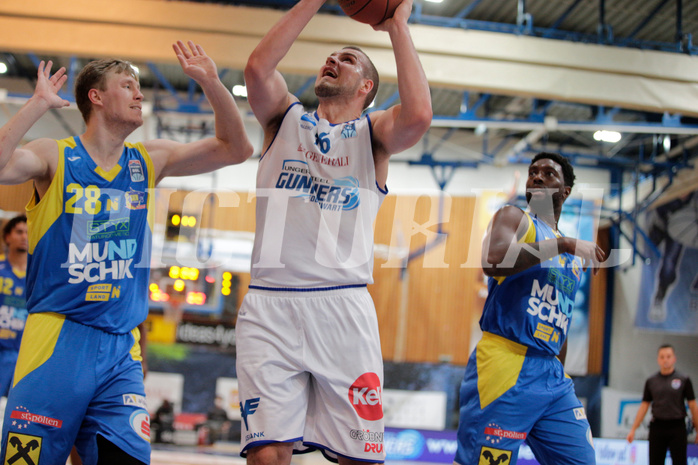 Basketball, bet-at-home Basketball Superliga 2021/22, Grunddurchgang Runde 6, Oberwart Gunners, SKN St. Pölten, Renato Poljak (16)