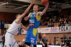 Basketball, bet-at-home Basketball Superliga 2021/22, Grunddurchgang Runde 6, Oberwart Gunners, SKN St. Pölten, Aapeli Alanen (28)