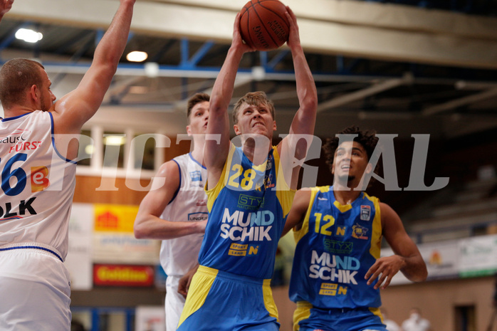 Basketball, bet-at-home Basketball Superliga 2021/22, Grunddurchgang Runde 6, Oberwart Gunners, SKN St. Pölten, Aapeli Alanen (28)