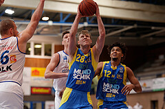 Basketball, bet-at-home Basketball Superliga 2021/22, Grunddurchgang Runde 6, Oberwart Gunners, SKN St. Pölten, Aapeli Alanen (28)