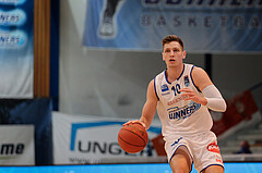 Basketball, bet-at-home Basketball Superliga 2021/22, Grunddurchgang Runde 6, Oberwart Gunners, SKN St. Pölten, Brock Gardner (10)