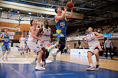 Basketball, bet-at-home Basketball Superliga 2021/22, Grunddurchgang Runde 6, Oberwart Gunners, SKN St. Pölten, Aapeli Alanen (28)