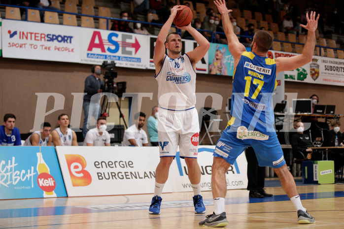 Basketball, bet-at-home Basketball Superliga 2021/22, Grunddurchgang Runde 6, Oberwart Gunners, SKN St. Pölten, Renato Poljak (16)