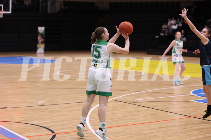 25.02.2023, Graz, Raiffeisen Sportpark, Basketball Damen Superliga 2022/23, Grunddurchgang 14.Runde, UBI Holding Graz - Vienna Timberwolves,  