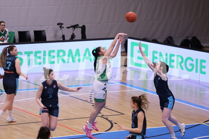 25.02.2023, Graz, Raiffeisen Sportpark, Basketball Damen Superliga 2022/23, Grunddurchgang 14.Runde, UBI Holding Graz - Vienna Timberwolves,  