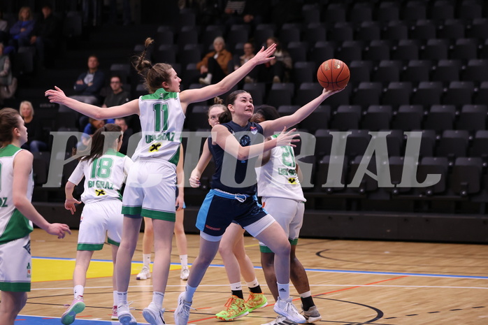 25.02.2023, Graz, Raiffeisen Sportpark, Basketball Damen Superliga 2022/23, Grunddurchgang 14.Runde, UBI Holding Graz - Vienna Timberwolves,  