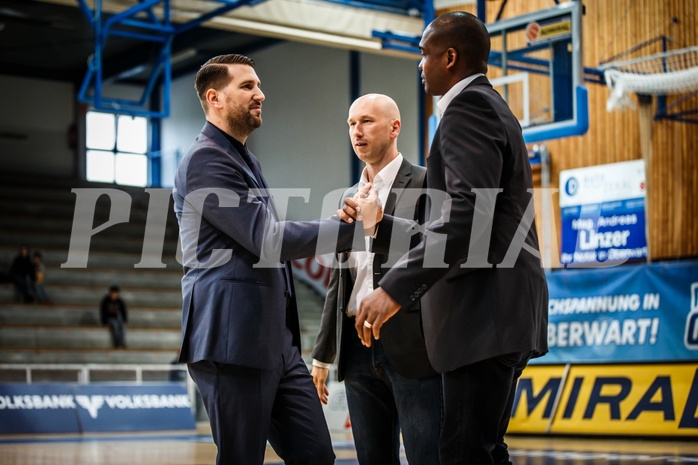 Basketball, ABL 2018/19, Playoff VF Spiel 2, Oberwart Gunners, BC Vienna, Horst Leitner (Coach), Kristijan Nikolic (Ass. Coach), Jason Johnson