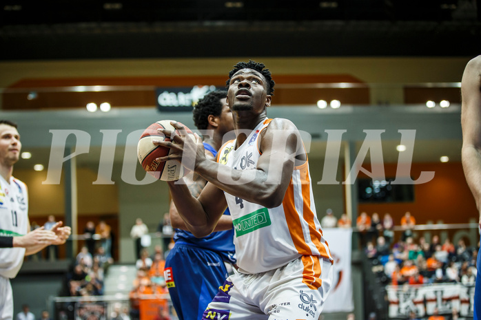 Basketball, Basketball Austria Cup 201920, Finale, Kapfenberg Bulls, Klosterneuburg Dukes, Lakoju Amineye (4)
