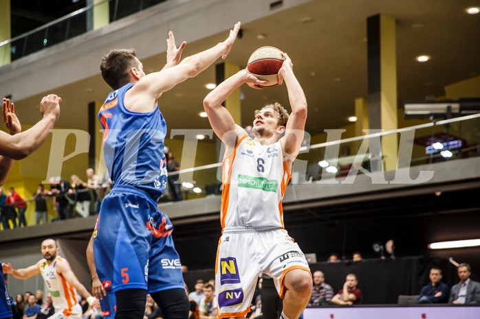 Basketball, Basketball Austria Cup 2019/20, Finale, Kapfenberg Bulls, Klosterneuburg Dukes, Moritz Lanegger (6)
