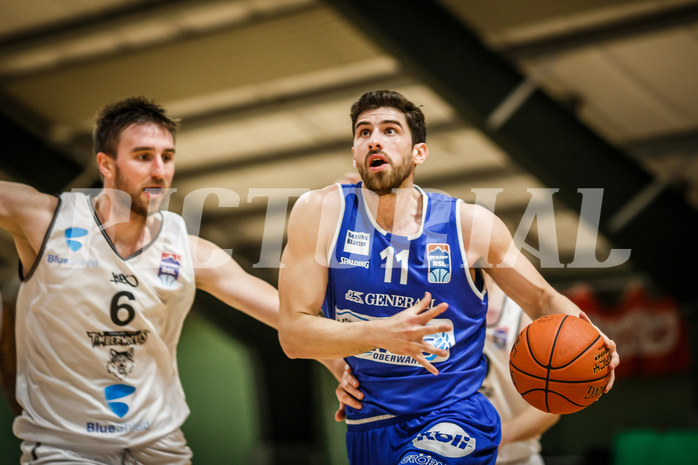 Basketball, Basketball Austria Cup 2021/22, 1/4 Finale, Vienna D.C. Timberwolves, UNGER STEEL Gunners Oberwart, Ioannis Chatzinikolas (11)