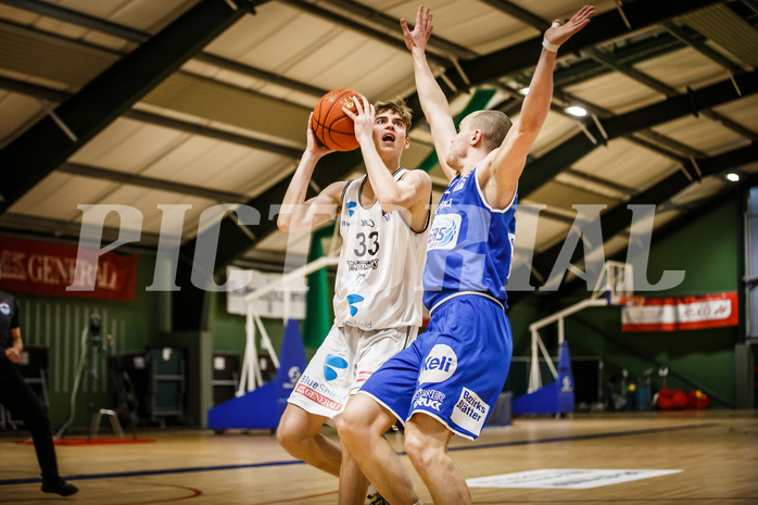 Basketball, Basketball Austria Cup 2021/22, 1/4 Finale, Vienna D.C. Timberwolves, UNGER STEEL Gunners Oberwart, Omer Suljanovic (33)