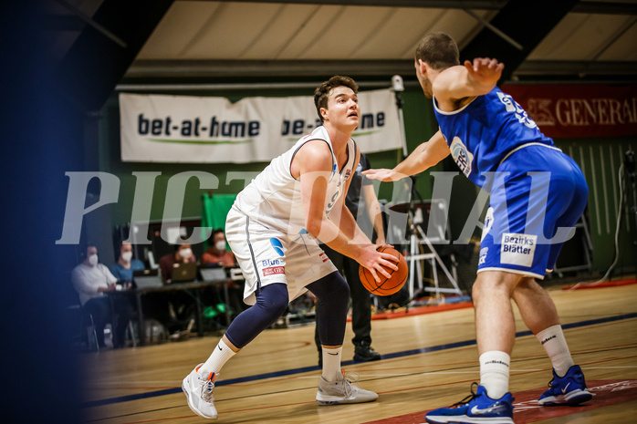 Basketball, Basketball Austria Cup 2021/22, 1/4 Finale, Vienna D.C. Timberwolves, UNGER STEEL Gunners Oberwart, Philipp D’Angelo (9)